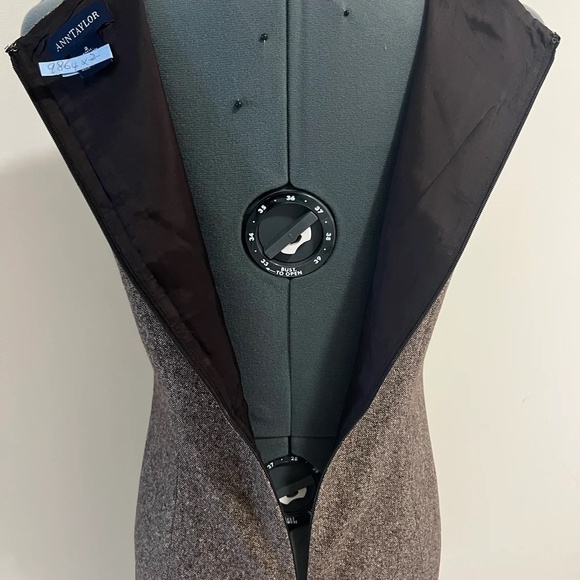 Ann Taylor Brown Tweed Wool Work Sheath Dress Size 2 - Picture 6 of 11